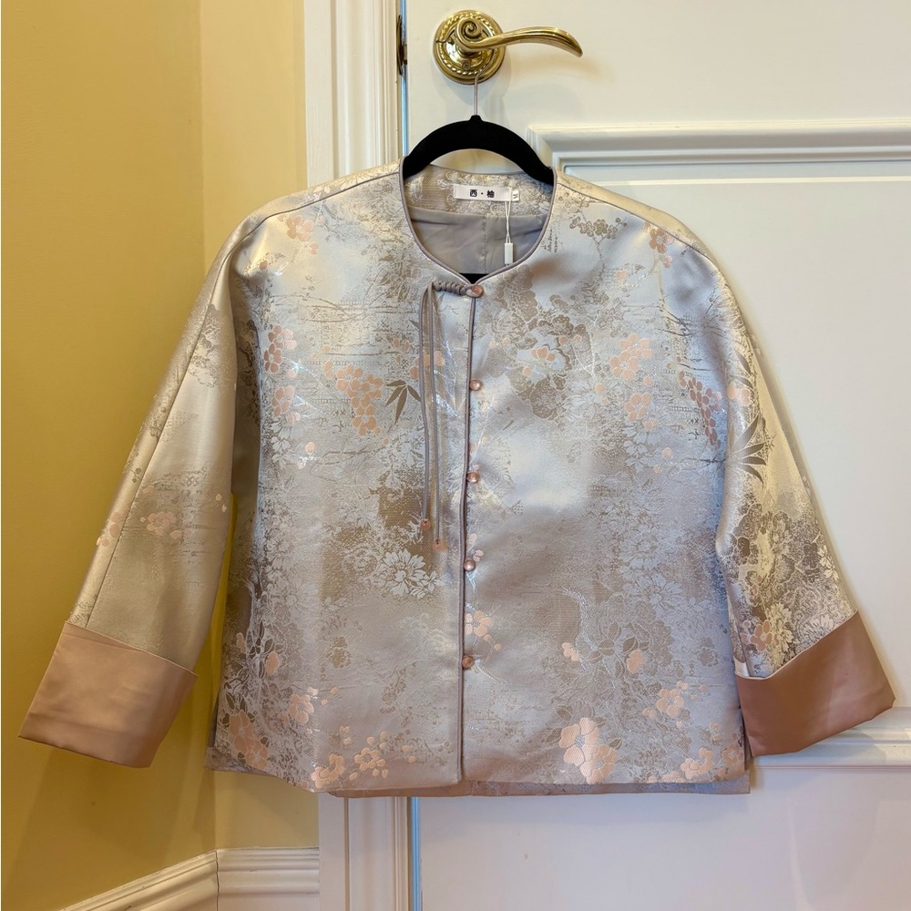 New Chinese style Sophisticated Floral Women's Blazer size M